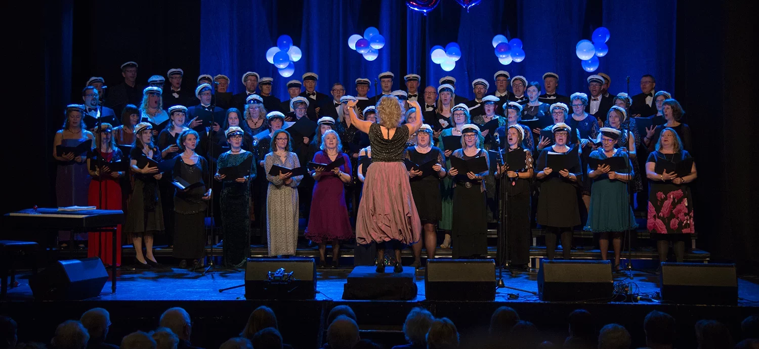 Solheimkorets 50-års jubileumskonserten i Teatersalen Brumunddal 3. mars 2018. Foto: Henning Ramseth.