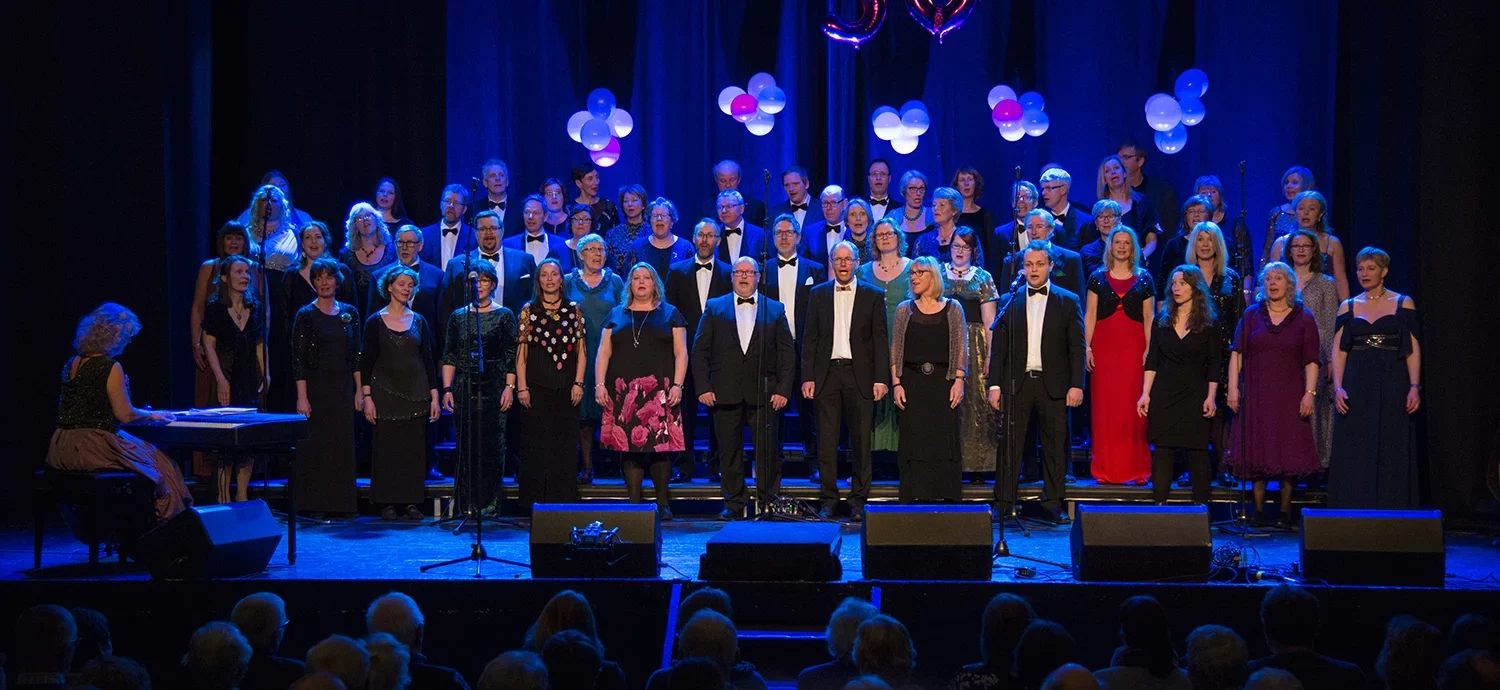 Solheimkorets 50-års jubileumskonserten i Teatersalen Brumunddal 3. mars 2018. Foto: Henning Ramseth.