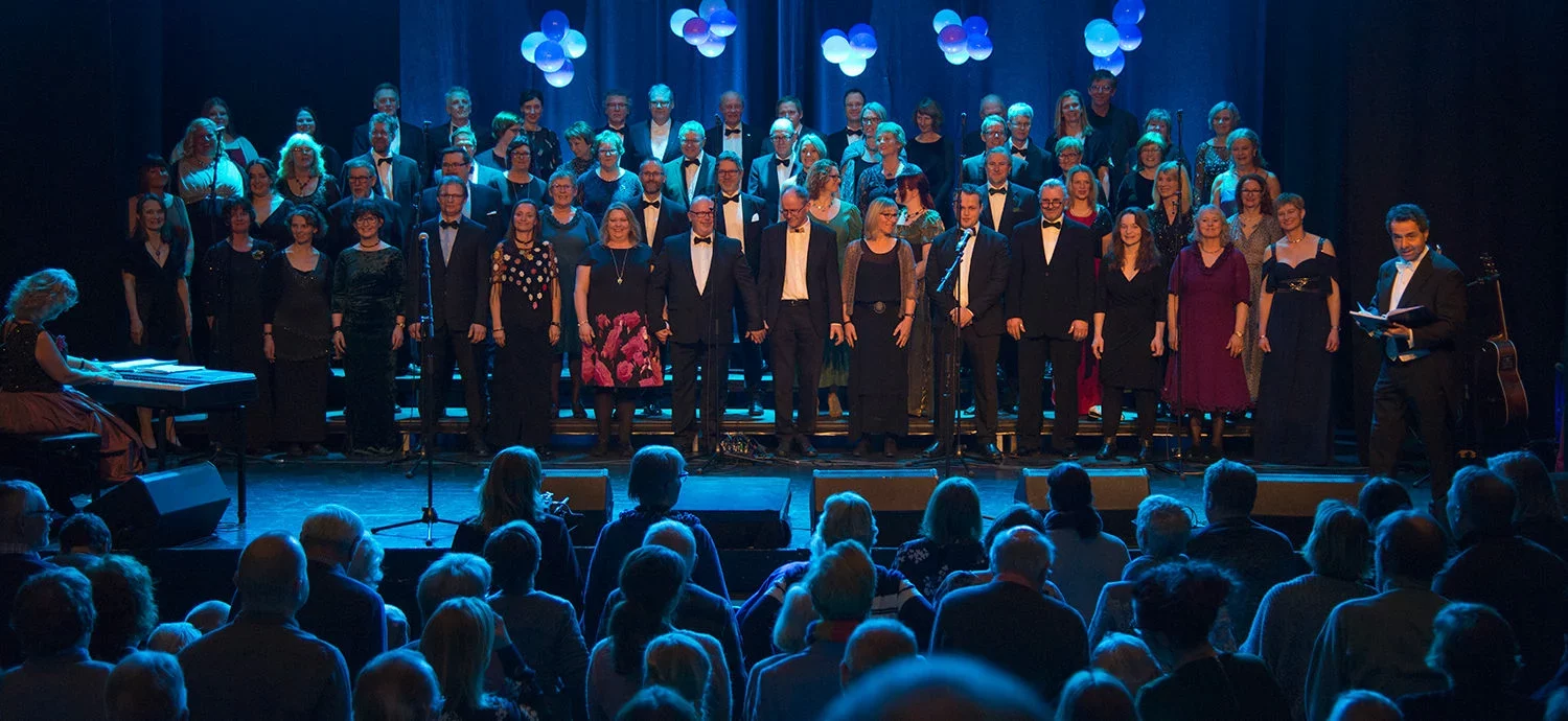 Solheimkorets 50-års jubileumskonserten i Teatersalen Brumunddal 3. mars 2018. Foto: Henning Ramseth.