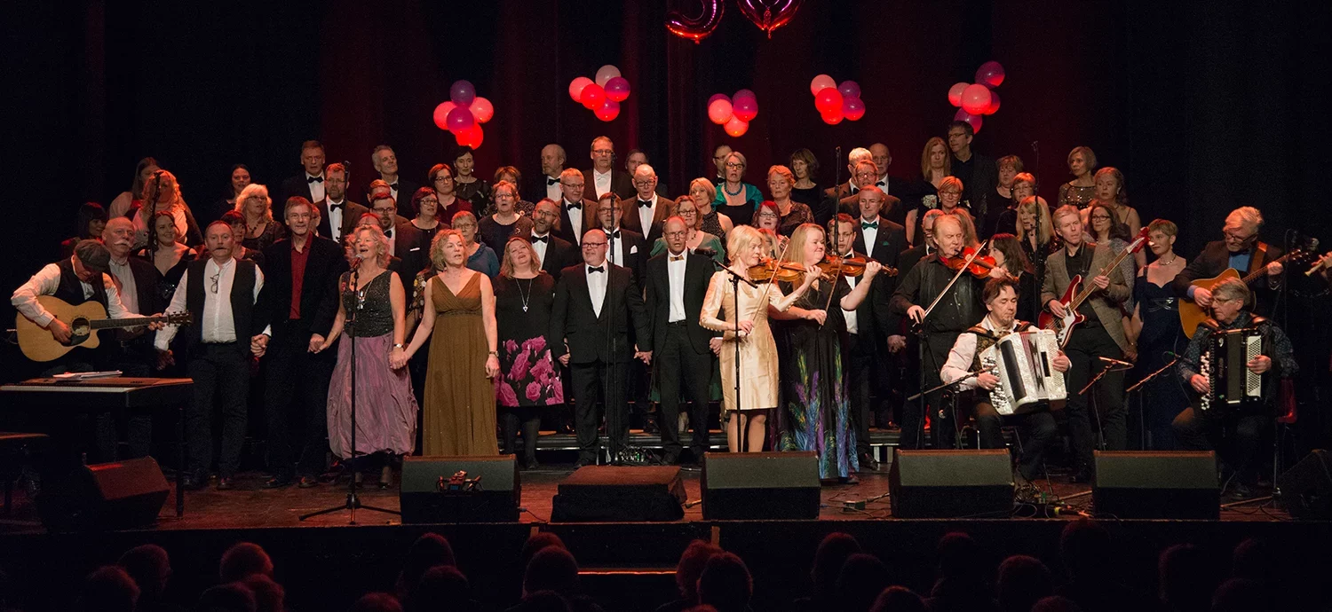 Solheimkorets 50-års jubileumskonserten i Teatersalen Brumunddal 3. mars 2018. Foto: Henning Ramseth.