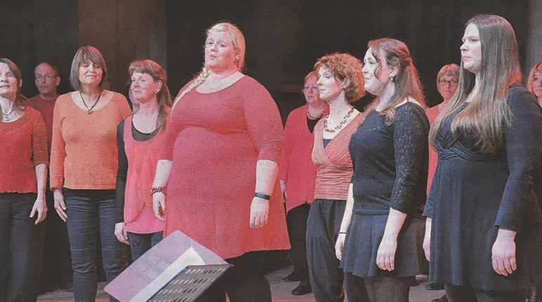 "Jeg velger meg april" konsert med Solheimkoret. Foto: Ivar Bae, Ringsaker Blad.